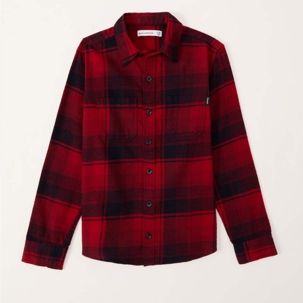 Abercrombie boys button up flannel